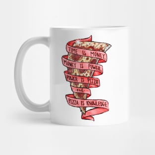 Trust in red pizza Mug